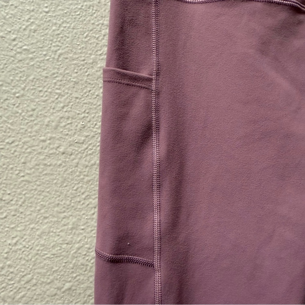 Espidoo High Waist Mauve Capri Leggings XL – Yoga, Gym, Athleisure with Side Poc - Picture 2 of 5